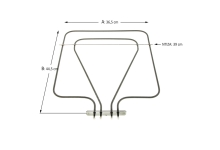 Αντίσταση κάτω φούρνου κουζίνας Miele 230Volt - 574 Watt/70,8Volt - 587,5 Watt