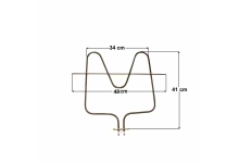 Αντίσταση κάτω φούρνου κουζίνας Whirlpool 1200 Watt 220 Volt