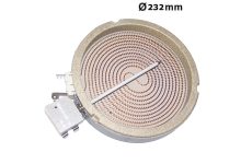 Εστία κουζίνας κεραμική μονή Φ232mm με 2 άκρα αντίσταση έλασμα